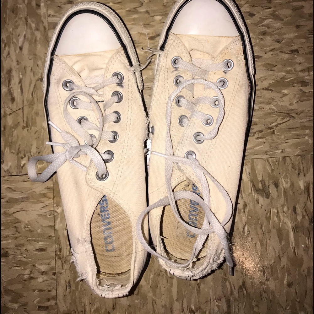 Bleached thrifted converse all star. size 8.5